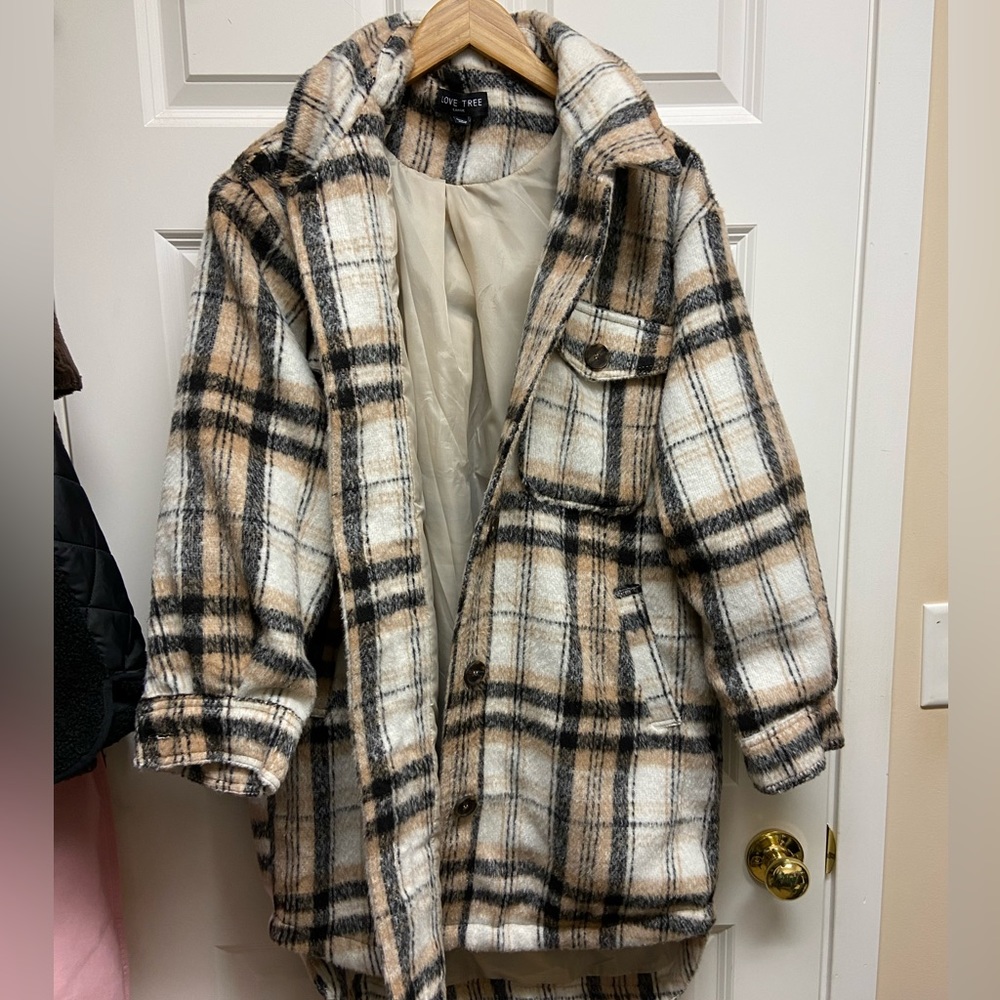 Women’s plaid wool jacket